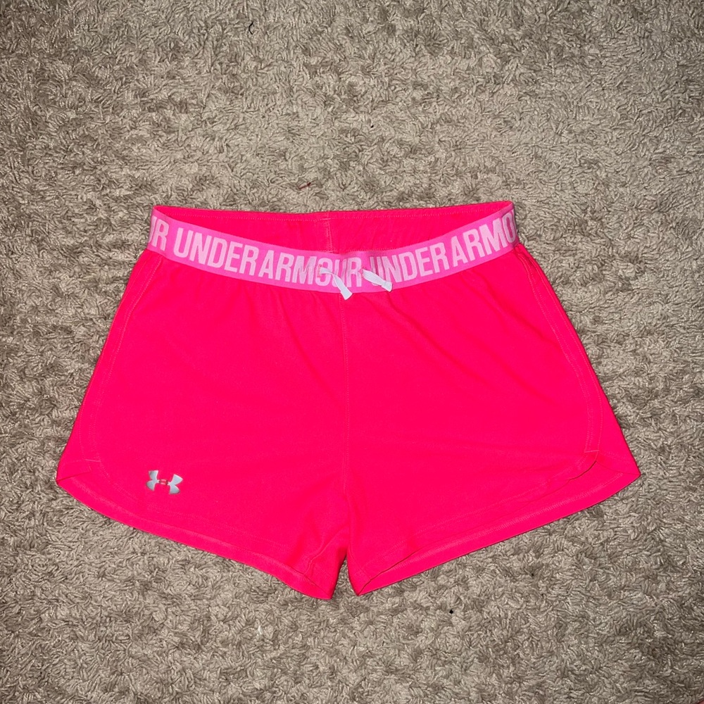 Womens under armour hot pink shorts